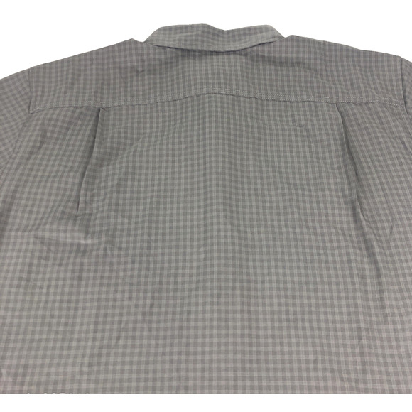 Orvis Men's Short Sleeve Button Up Shirt Medium Gray Plaid Chest Pockets NEW - Picture 13 of 13